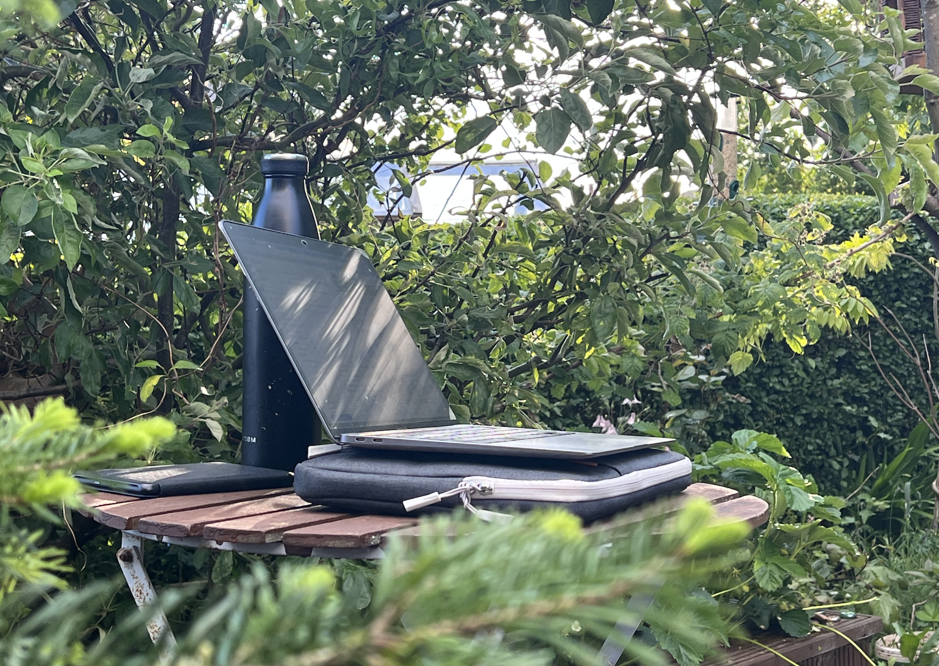 Laptop on a table 